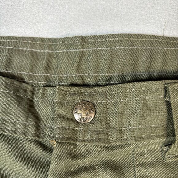 Vintage Boy Scout Pants Mens 32x32 Green BSA Uniform Cargo Union Made in USA - Picture 6 of 10